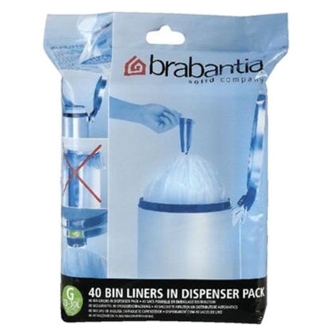 Lot de 6 distributeurs de 40 sacs poubelles 23/30 l blanc code g (dont 1  offert) Couleur multicolore Brabantia