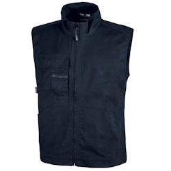 U-Power - Gilet de travail en toile sans manches bleu foncé WAVE Bleu Foncé Taille L - L bleu 8033546382059_0