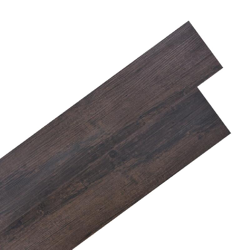 Vidaxl planche de plancher pvc autoadhésif 5,02 m² 2 mm marron foncé 245177_0