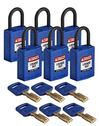 BRADY (CPT-BLU-25PL-KD6PK) CADENAS DE CONDAMNATION SAFEKEY COMPACT NYL_0