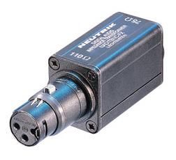 ADAPTATEUR XLR 3 PÔLES 110 &OMEGA; VERS BNC FEMELLE 75 &OMEGA; NEUTRIK NADIT BNC-FX