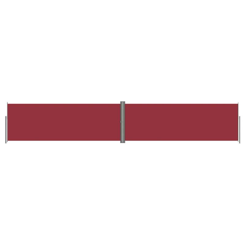 AUVENT PARAVENT STORE BRISE-VUE LATÉRAL RÉTRACTABLE DE PATIO JARDIN TERRASSE BALCON PROTECTION VISUELLE ÉCRAN 180 X 1000 CM ROUGE 02_0007467_0