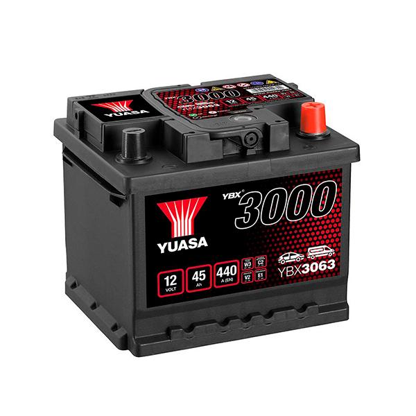 BATTERIE VOITURE YUASA YBX3063 12V 45AH 440A_0