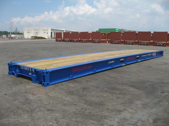 Container 40 pieds flat rack adapté aux cargaisons oversize