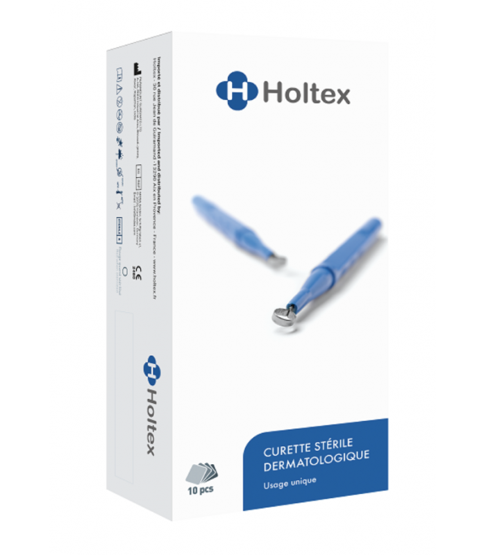 Curettes dermatologiques stériles - boîte de 10 - diamètre 3 mm - usage unique - Holtex_0