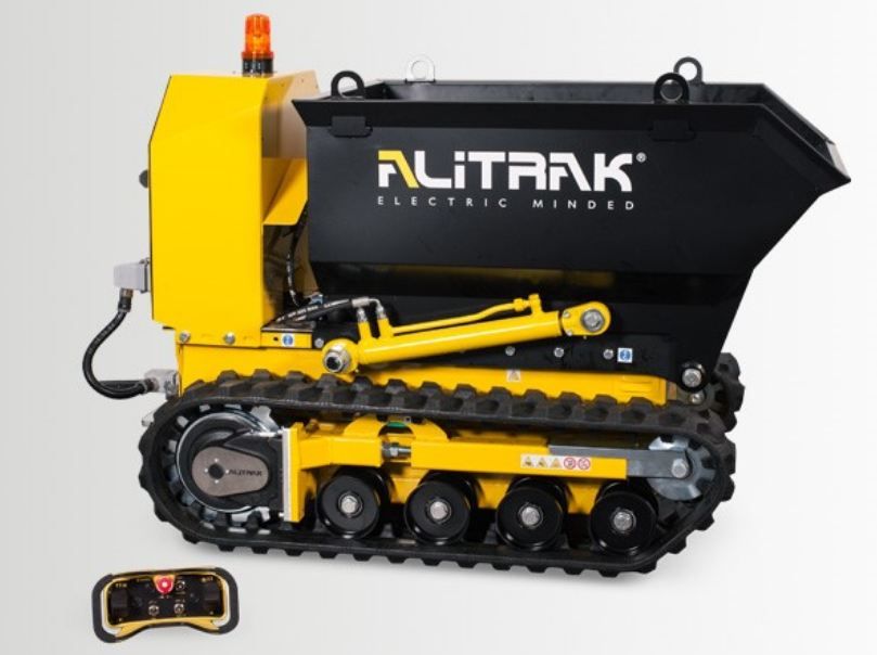 Mini-dumper sur chenille DCT-350P Alitrak - 600 kg - radiocommande, zéro émission et propulsion tout-terrain_0