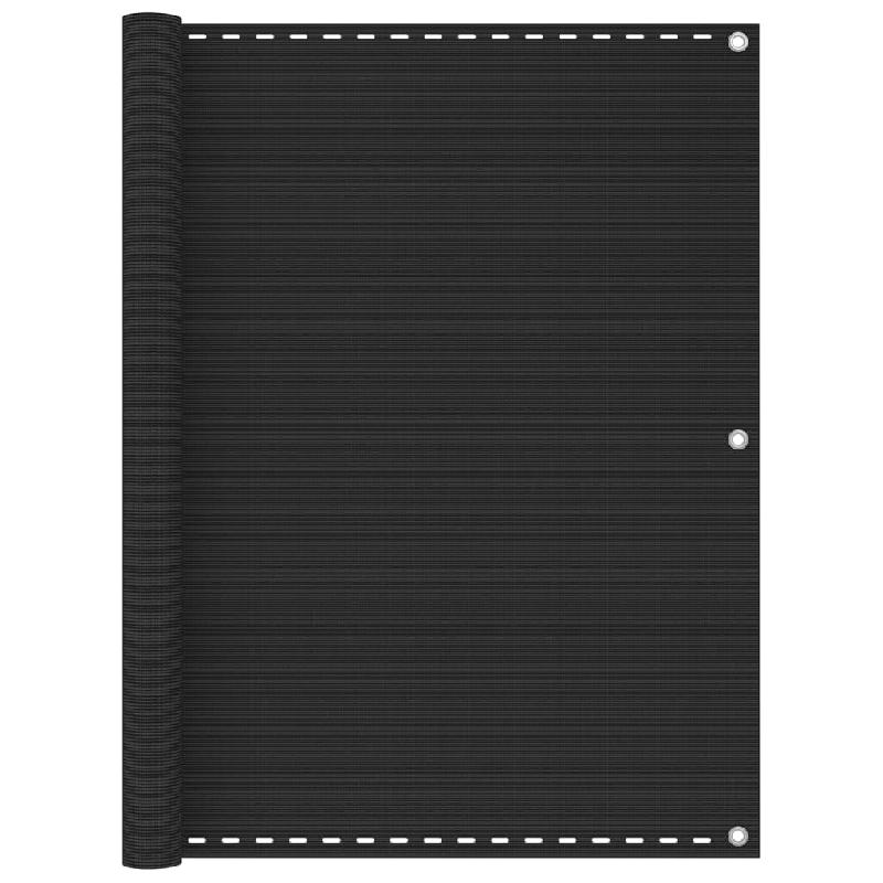 ÉCRAN DE BALCON BRISE PARE VUE PROTECTION CONFIDENTIALITÉ 120 X 400 CM PEHD ANTHRACITE 02_0009962_0