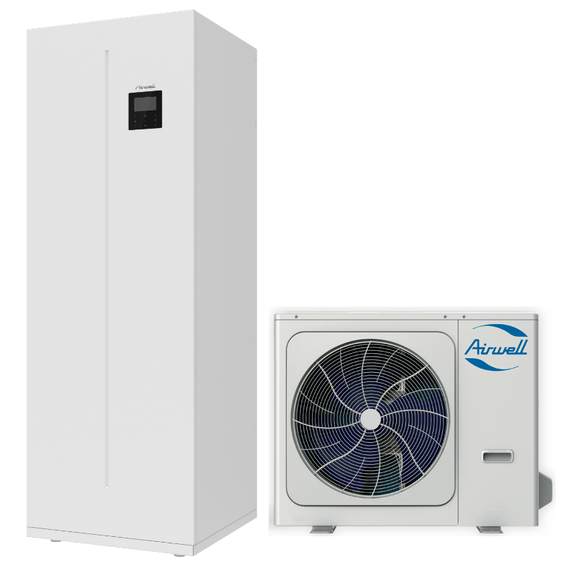 Ensemble Pompe à chaleur Air / Eau WELLEA WT 8 kW Monophasé avec ballon ECS 190L - Airwell - AIRPACWELLEA8MECS190_0