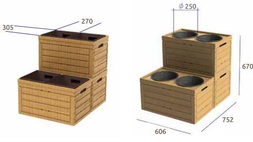 Expositeur fleur - Présentoir pour fleurs avec pots - Montage facile et plusieurs couleurs_1