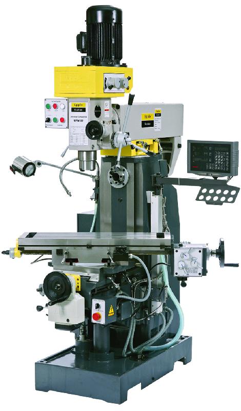 Fraiseuse à tourelle universelle avec attachement ISO40 - UFM 80 DIGI - visu 3 axes et avance automatique_0