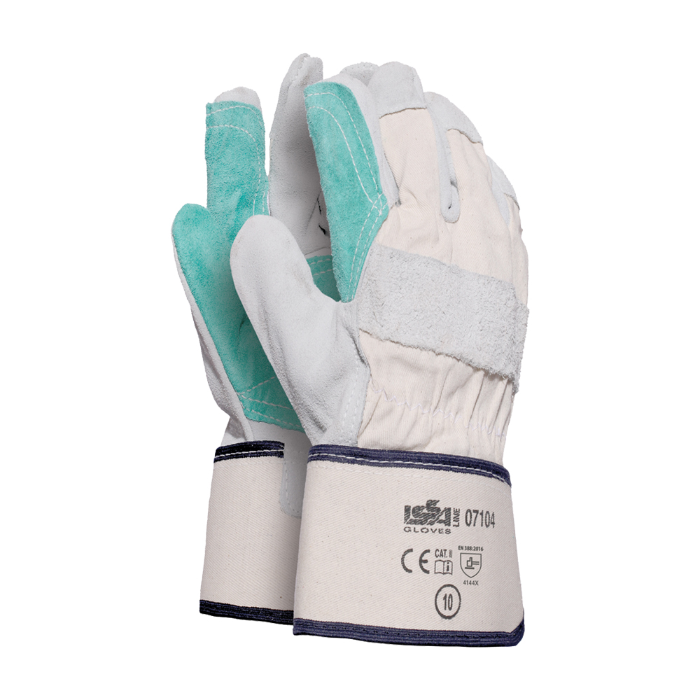 Gants de Docker en cuir de vachette, dos et manchette toilés (4.1.4.4) (Taille 10) - PMC5010 - Industrial Sarter_0