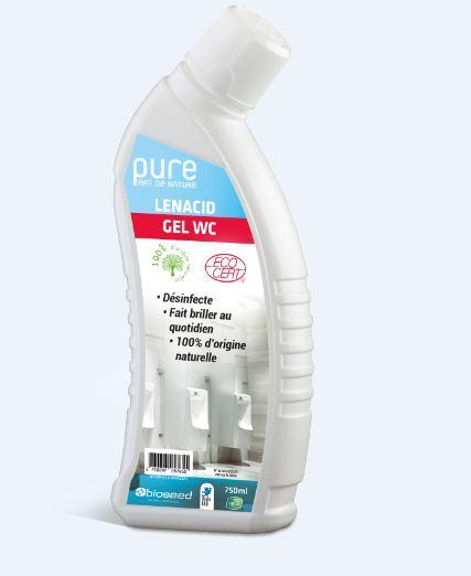 Gel detartrant et desinfection wc - lenacid gel wc menthe  750ml - h114_0