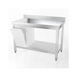 GGM Gastro Tables Inox de Travail Premium avec Dosseret et Etagère - Profondeur 700 mm - ATK87A - 4063326067146_0