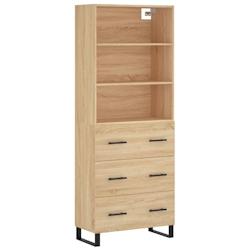 Helloshop26 - Buffet bahut commode armoire meuble de rangement organisateur cuisine salle de séjour salon haut sonoma 69,5 x 34 x 02_0034150 - 300021_0