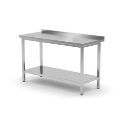 Hendi Table de travail avec fond et rebord en acier inoxydable 1200x600x850mm - inox 817285_0