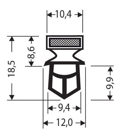 Joint pvc magnetique pour meubles frigos jpc-123_0