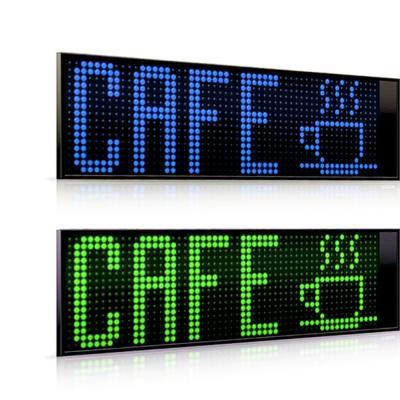 Journal lumineux monochrome - Hauteur 48 cm - Couleur LED verte ou bleue - Pitch 27 mm - Affichage programmable_0