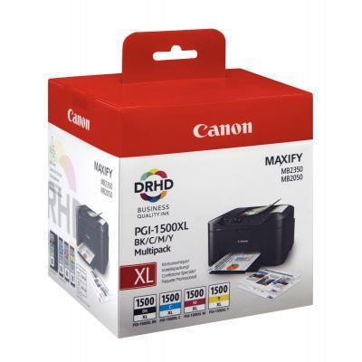 Lot de 4 cartouches d'encre Canon PGI1500XL - Noir, Cyan, Magenta et Jaune - Haute capacité_0