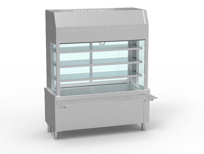 Meuble avec vitrine et cuve froide sans réserve 4gn1/1-200 - 1600x700x1725 - SIVPPN-160_0