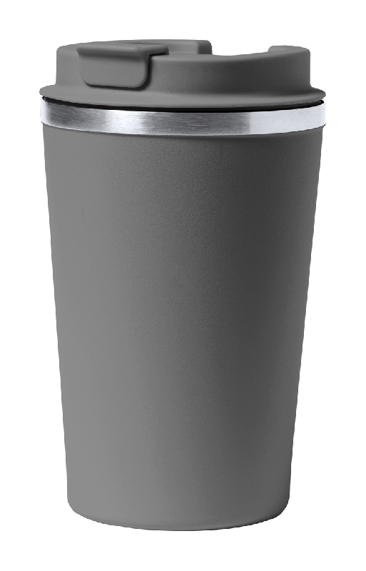 Mug thermos - isotherme double paroi en acier inoxydable avec couvercle - 350 ml_0
