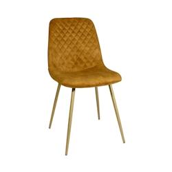 Now's Home - Lot 2 Chaises En Velours Safran 56x43.5xh89cm Brach - 3256390244525_0