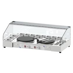 Plan de travail double pour crêpières CPACCD40E Casselin - gris CPACCD40E_0