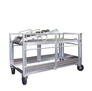 Plateforme roulante en aluminium - garde-corps amovibles - ADML_0
