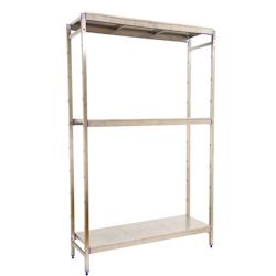 SimonRack Étagère en acier inoxyable initiel SIMONINOX 3 plateaux 1600x860x500 mm (haut x largeur x profondeur) - 8425437073243_0