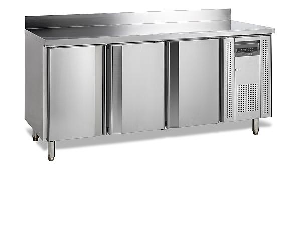 Timbre desserte négative 3 portes avec dosseret 360 litres inox 304 - SK6310BT/+ SP_0