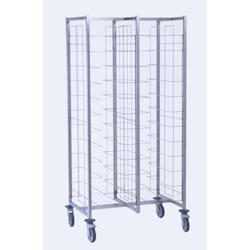 Tournus Equipement Chariot cafétéria 2 x 12 niveaux sans parois Tournus - 800091 - gris inox 800091_0