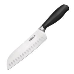 Couteau Professionnel Santoku 180 mm - Soft Grip - Vogue - noir inox GD759_0