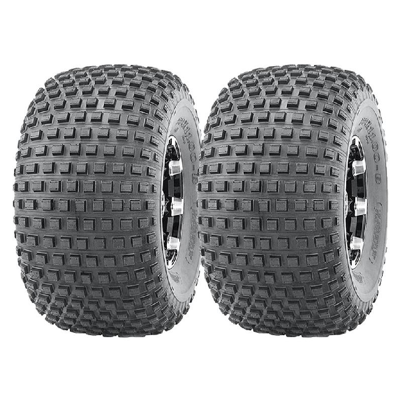 22x11.00-8 pneus à crampons sur jantes à roulements à billes, - roues de remorque ATV - jeu de 2 -_0