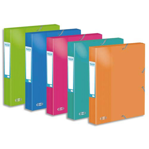 BOÎTE DE CLASSEMENT ELBA COLORLIFE - EN CARTE PELLICULEE - DOS 40 MM - FORMAT A4 - COLORIS ASSORTIS - LOT DE 10