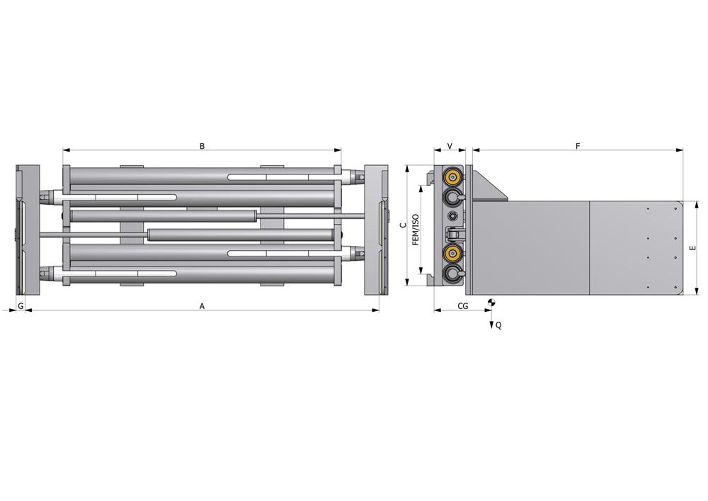 C1h pince multi-applications MPC 20-30 - pour caisses, cartons, containers et balles_0