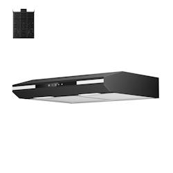 CIARRA Hotte aspirante sous meuble A+ 330 m³/h 60 cm Hotte aspirante intégrée VM6921B - noir inox CBCB6921_0