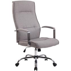 CLP Fauteuil de bureau Portland en similicuir ou tissu Gris/Tissu - gris textile 307797_0