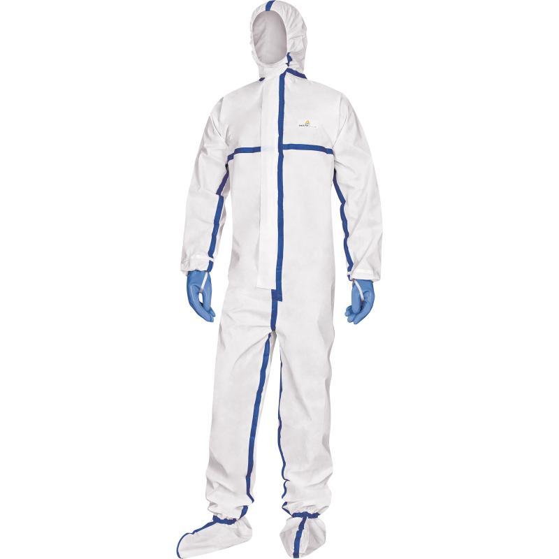 Combinaison intégrale jetable avec cagoule - type 4b - coutures étanchées - dt250_0