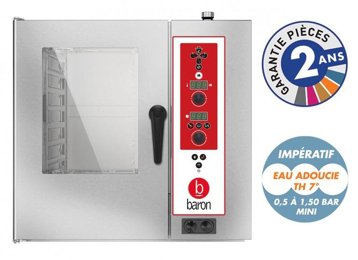 Four mixte électrique à générateur de vapeur - 7 niveaux GN 1/1 - Version S - BARON OPBES071 - acier inox AISI 304, multifonctions, programmable avec 99 programmes_0