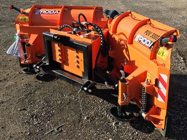 Lame à neige hydraulique Polar RODA® - Pour véhicule agricole et pelleteuse - Système antichoc et attelage rapide_0