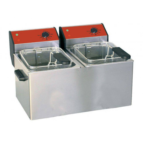 MINI FRITEUSE PROFESSIONNELLE CUVE ESCAMOTABLE - 2 X 5 L