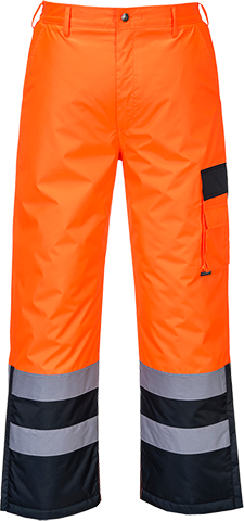 Pantalon contraste hi-vis doublé orange marine S686 - XXL - certifié CE, bandes réfléchissantes, étanche et rembourré_0