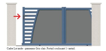 Portail coulissant à rail sainte-maxime / simple vantail / droit / semi-ajouré / en aluminium_0