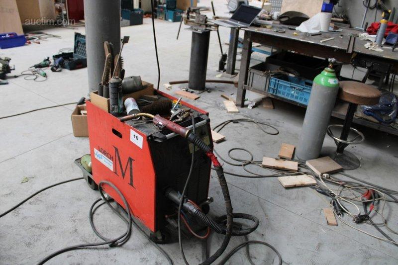 Poste à souder MIG/MAG Lorch M3050 - 400V, mobile, équipé pistolet de soudage et pince de masse_0