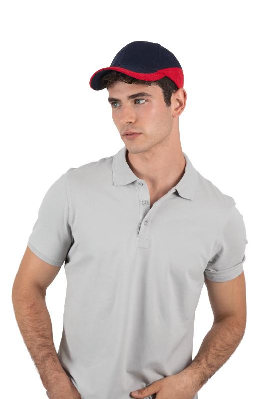 Racing - Casquette bicolore 6 panneaux - 100% coton sergé brossé épais - Réf: KP045_0
