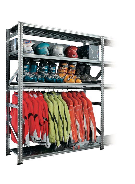 Kit départ Galvasport 3 - rayonnage L1500 mm avec porte-cintre grande capacité_0