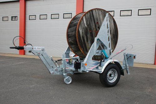 Rd 200 - Remorque porte-touret Abde Deroubaix - PTAC 2000 kg - Balancier hydraulique et conception robuste_0