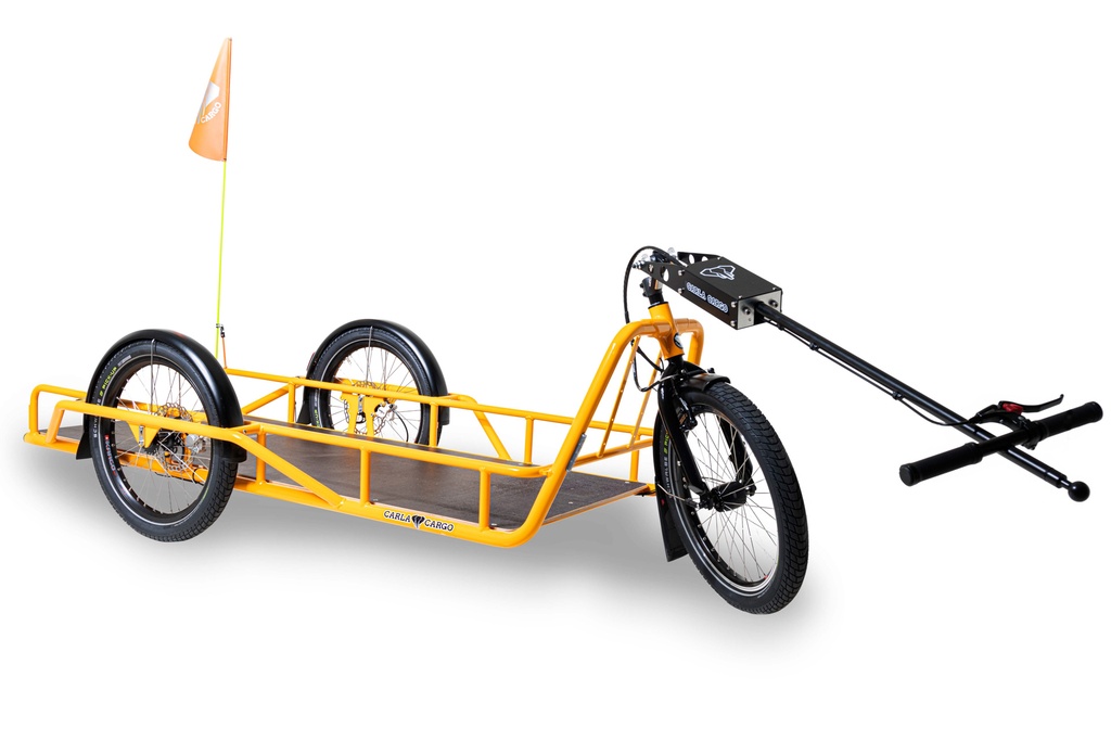 Remorque mécanique pour vélo cargo tractable à la main, conçue pour les déplacements urbains - Capacité 200kg - Carla compétition JHOG_0