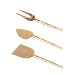 Service de 3 couteaux à fromage kleofina -  Or Autre Métal Table Passion 17x5 cm - doré métal 3106238530542_0