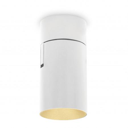 Spot fixation en saillie hidra led cob 18 w 1575 lumens cri80 3000k -angle 30º- coloris blanc extérieur et dore interieur_0