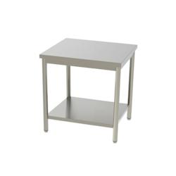Table inox centrale + étagère basse - L 700 x P 700 mm - inox TCE7-7_0